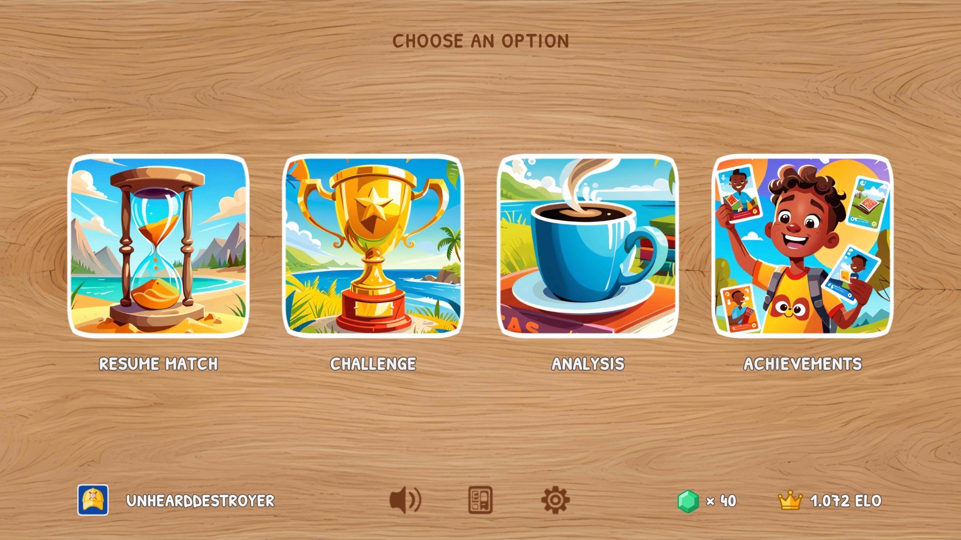 Game menu